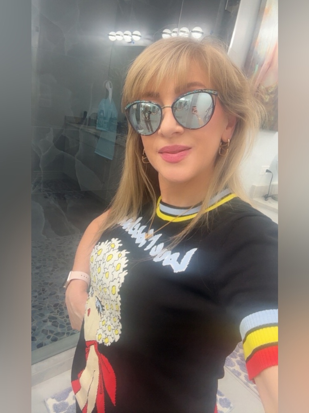 Bulgari Serpenti Cat Eyes Sunglasses with 
 blue color mirror lenses in EUC case